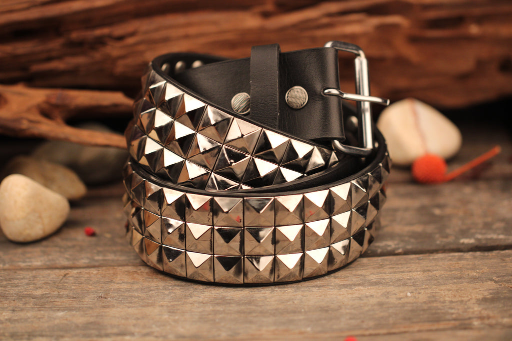 15 mm Stud Silver 3 Row