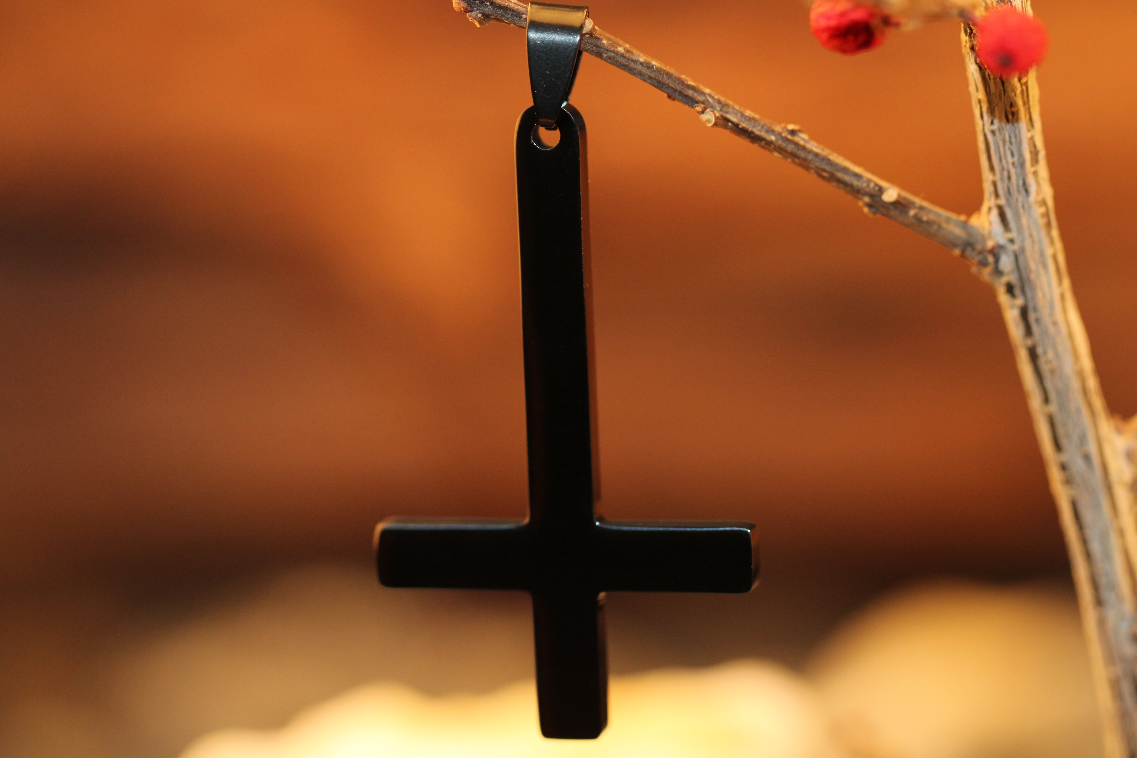 Black Inverted Cross