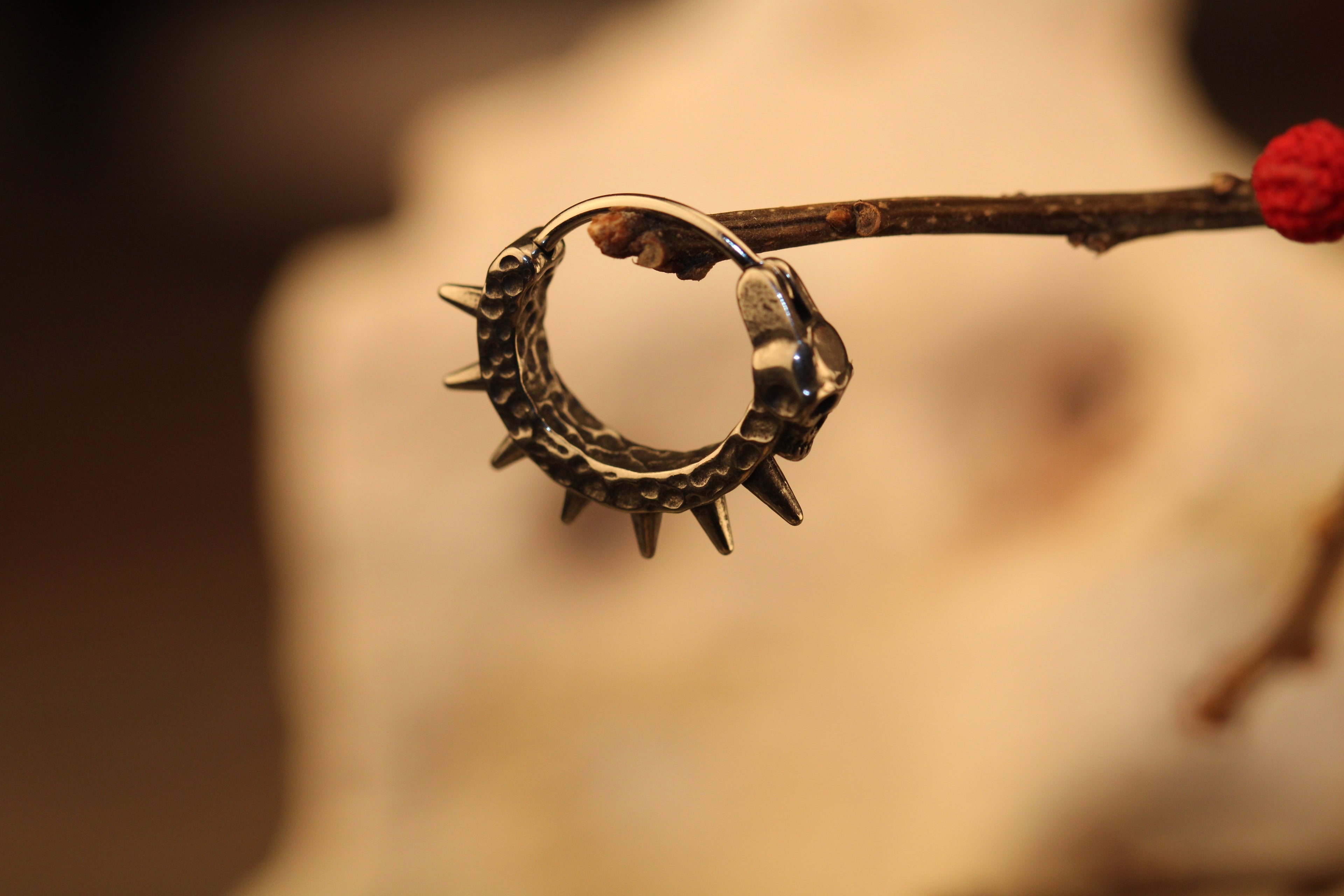 Skull on a Spiky Circle