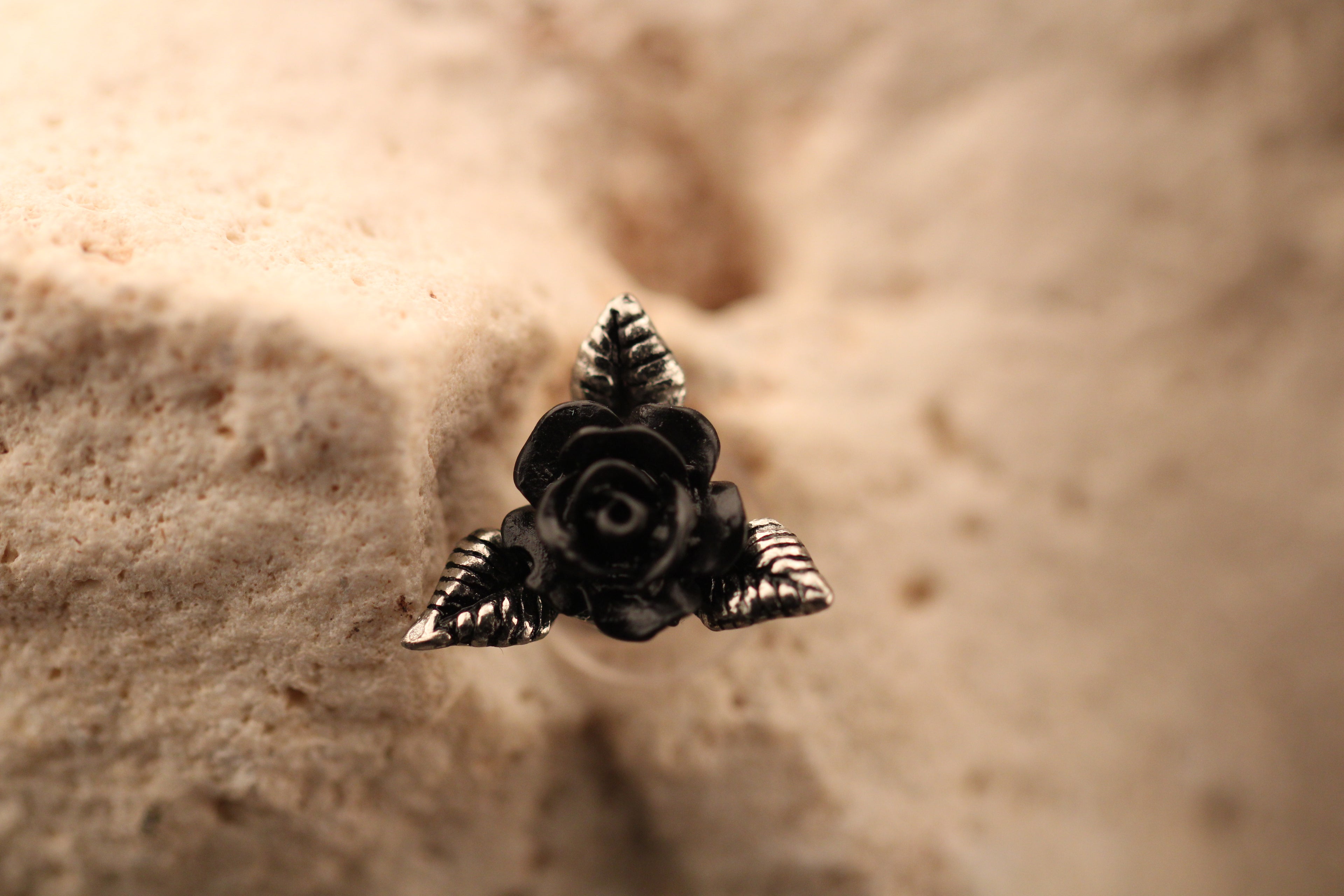 Silver Rose Stud