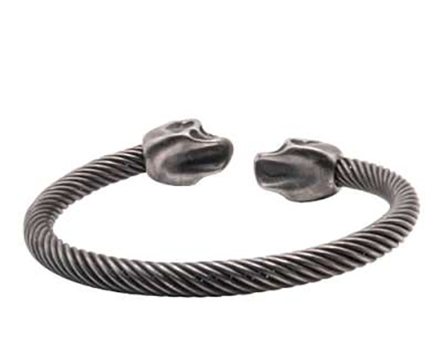 Silver Double Skull back