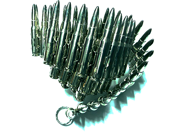 Bullet Belt FULL silver on silver