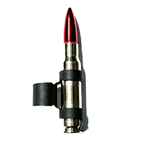 Extra bullet silver with red tip