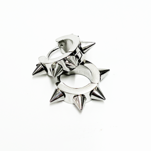 Silver Spike Hoops